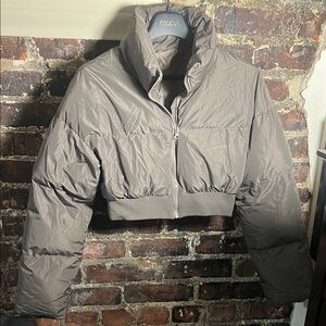 Women's Gray Puffer Jacket